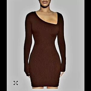 Naked Wardrobe Long Sleeve Mini Dress